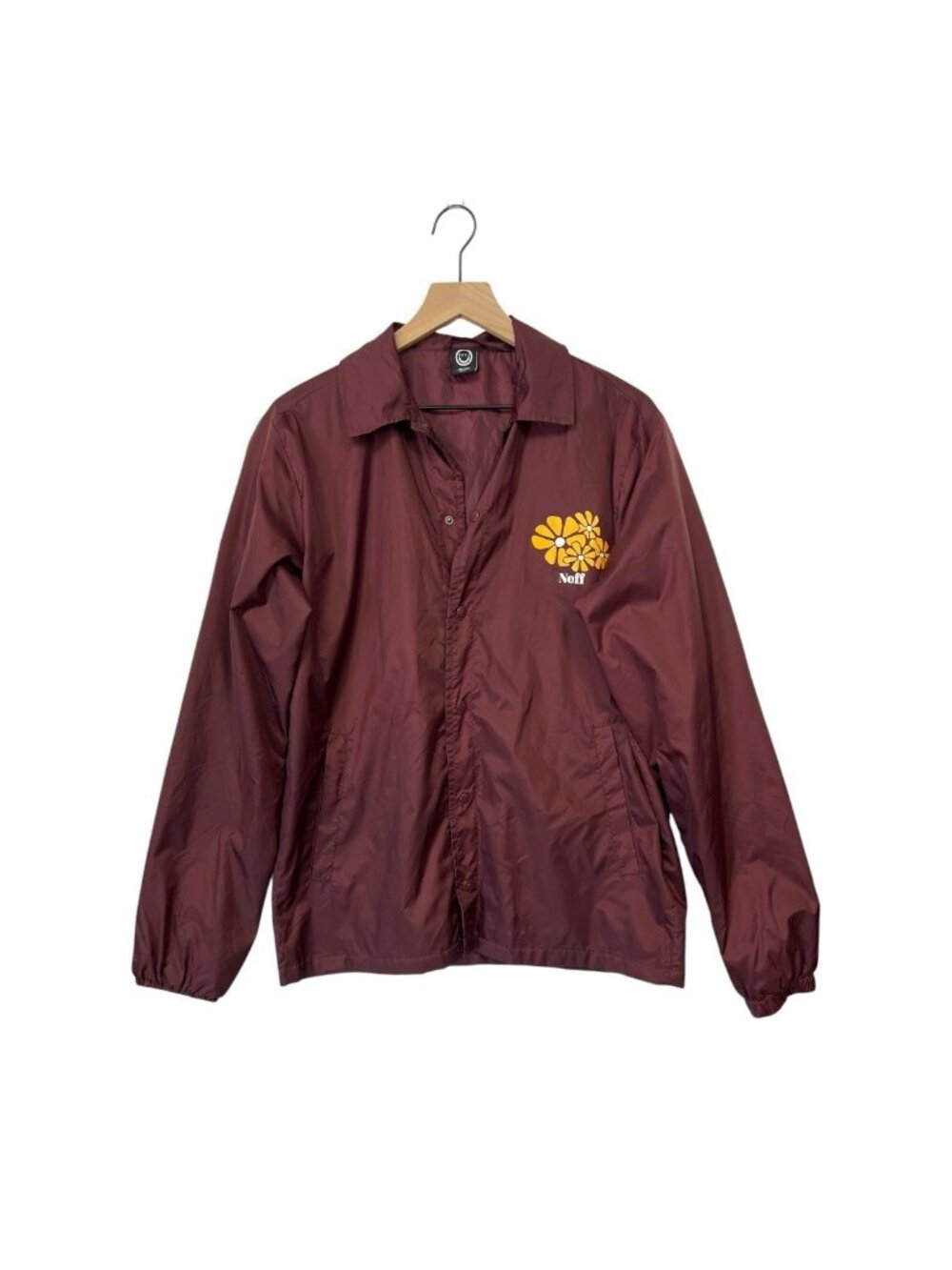 Neff Maroon Windbreaker Jacket Size S Small Floral